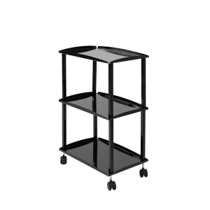Тележка-столик ПЕРФЕКТ 3 полки металл., черная